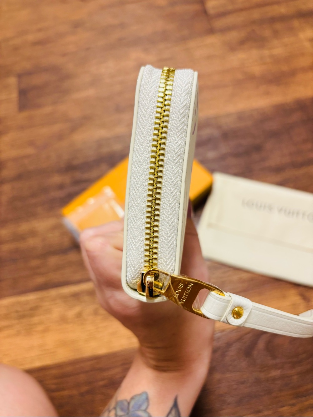 Louis Vuitton White Multicolor Monogram Zip Around Wallet - Picture 7 of 11